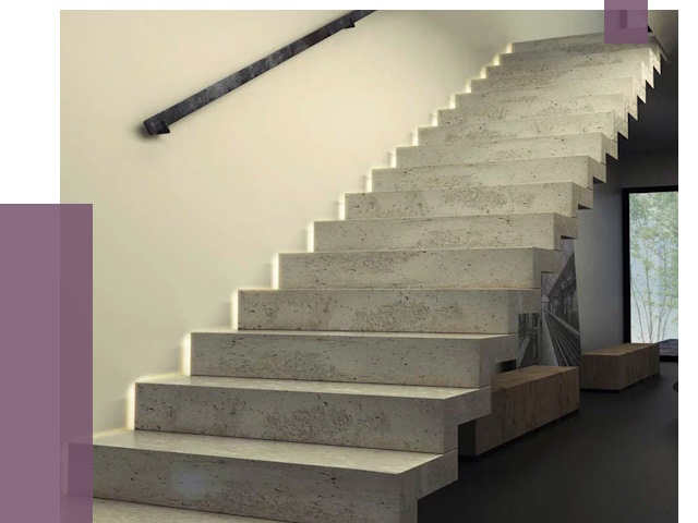 Облицовка бетонных лестниц в Каспийске от 4581 руб/м2 