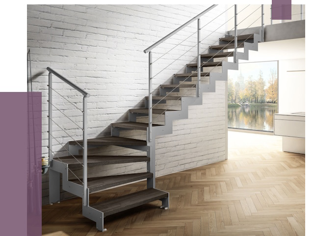 Г-образные лестницы под ключ в Каспийске от 36906 руб. | ПРОЛЁТ-Ксп