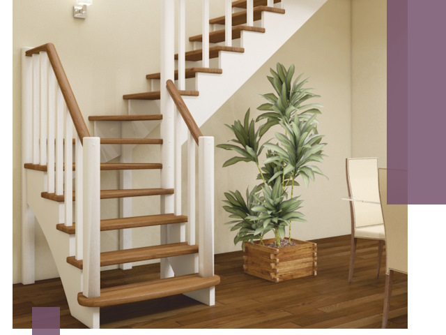 Г-образные лестницы под ключ в Каспийске — изготовление и монтаж