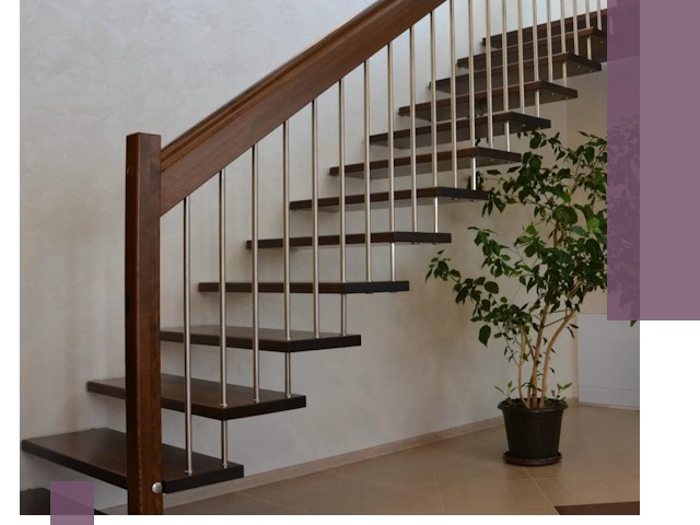 Лестницы на больцах под ключ в Каспийске – изготовление и монтаж