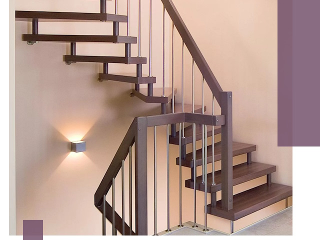 Изготовление лестниц на больцах в Каспийске под ключ