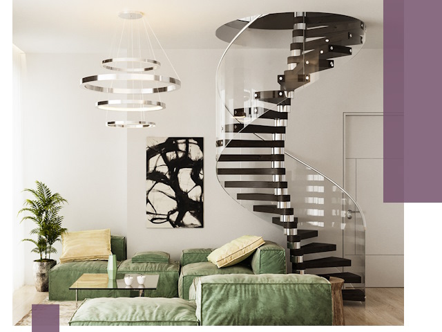 Лестницы для двухуровневой квартиры в Каспийске — изготовление и монтаж