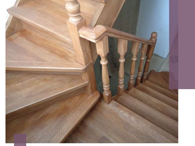 Дубовые лестницы под ключ в Каспийске: изготовление и монтаж