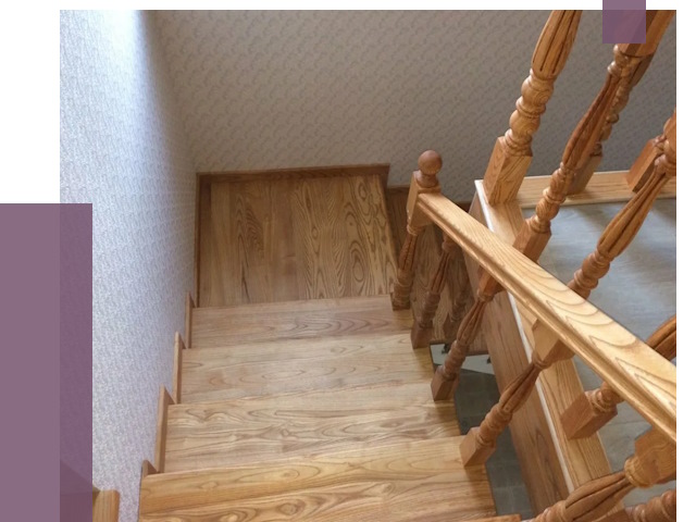 Сосновые лестницы в Каспийске под ключ от 8043 руб.  | ПРОЛЁТ-Ксп