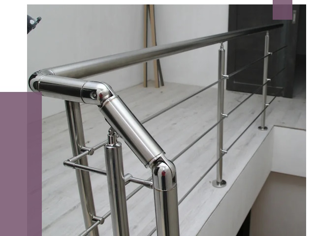 Перила из нержавеющей стали в Каспийске от 8959 руб. под ключ | ПРОЛЁТ-Ксп