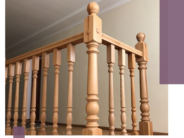 Деревянные перила на заказ в Каспийске: монтаж и изготовление