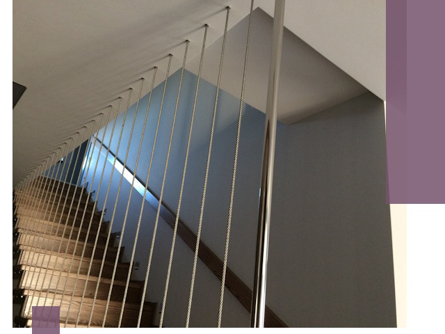 Тросовые перила под ключ в Каспийске — производство и монтаж