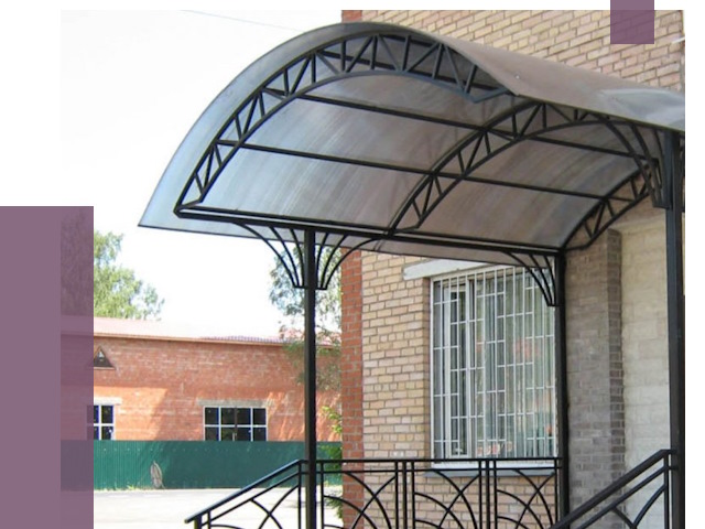 Металлические навесы и козырьки в Каспийске от 12726 руб.