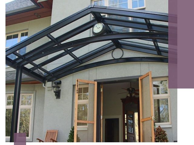 Изготовление и монтаж навесов и козырьков в Каспийске