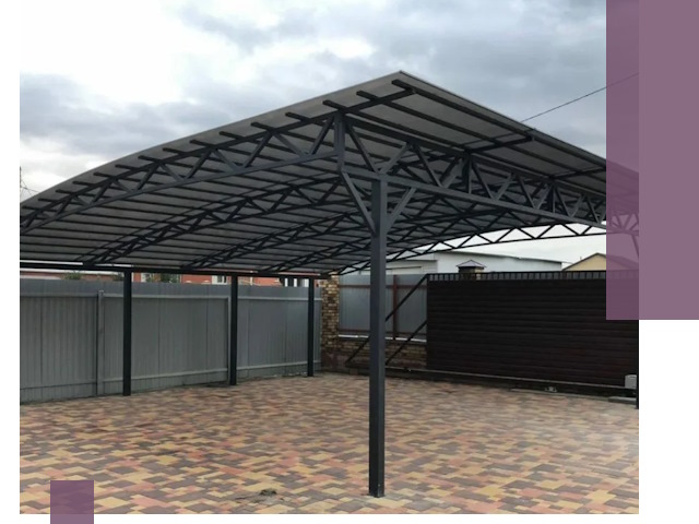 Недорогие навесы под ключ в Каспийске — изготовление и монтаж