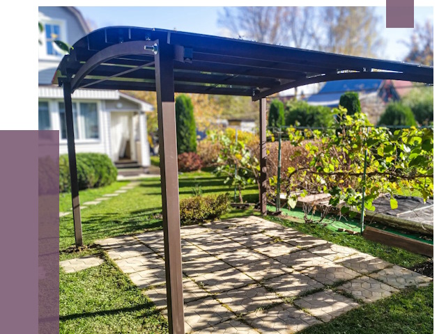 Навесы для дачи в Каспийске от 12675 руб. под ключ — ПРОЛЁТ-Ксп