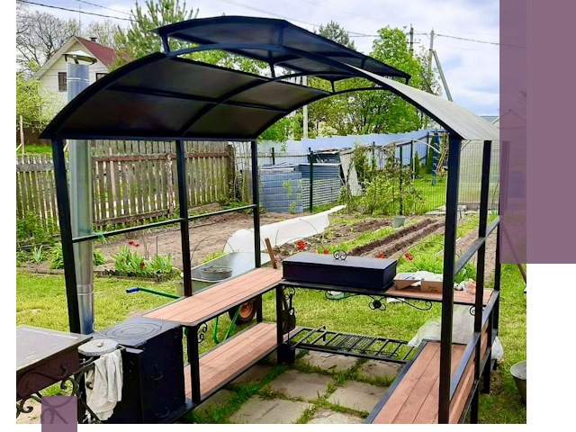 Навесы для барбекю в Каспийске: изготовление, монтаж и демонтаж