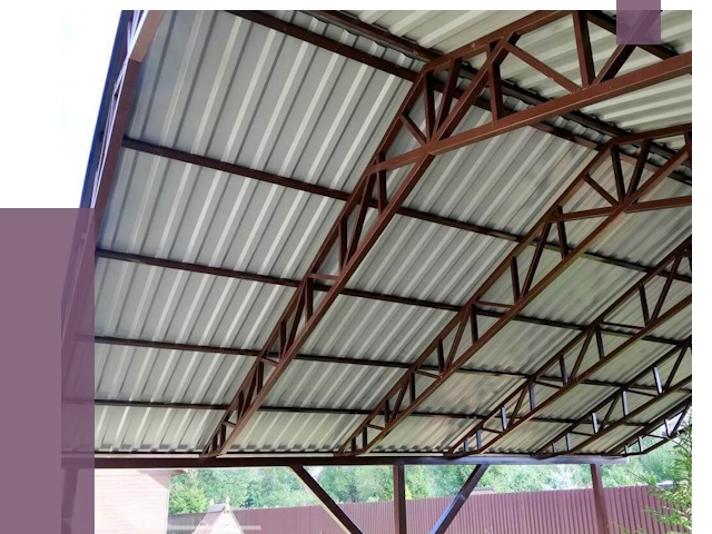 Навесы из профнастила в Каспийске от 7330 руб. | ПРОЛЁТ-Ксп