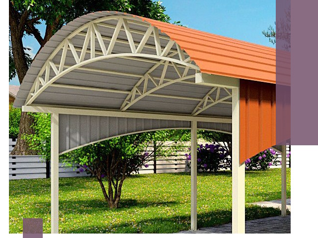 Навесы из профнастила под ключ в Каспийске — установка и монтаж