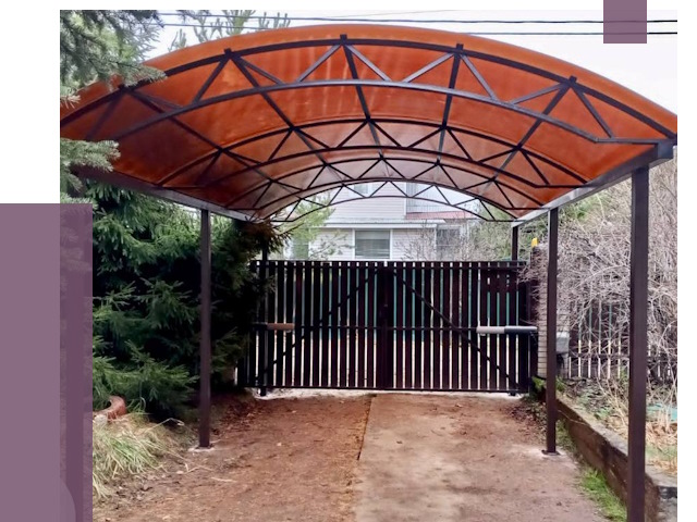 Арочные навесы в Каспийске от 12675 руб. — изготовление и монтаж | ПРОЛЁТ-Ксп