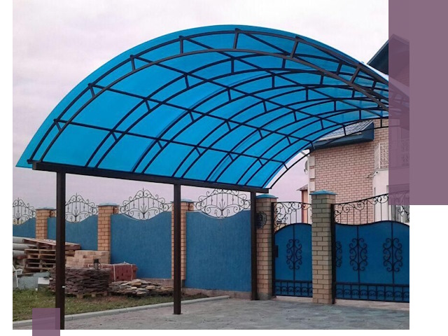 Арочные навесы под ключ в Каспийске — изготовление и монтаж
