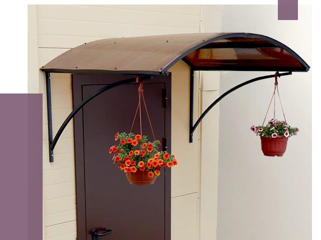 Козырьки над входом в Каспийске от 14762 руб.  | ПРОЛЁТ-Ксп