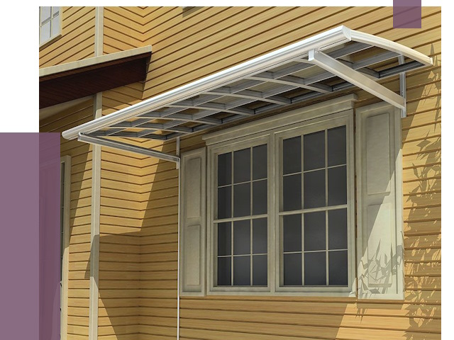 Козырьки над окнами в Каспийске от 7585 руб. — монтаж, покупки | ПРОЛЁТ-Ксп