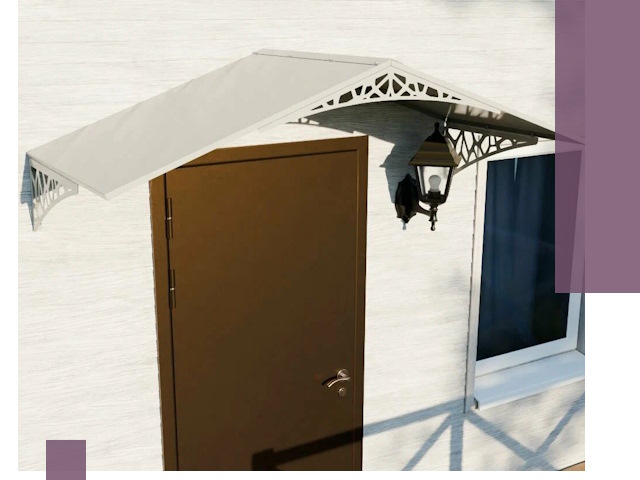 Металлические козырьки на входы и террасы в Каспийске