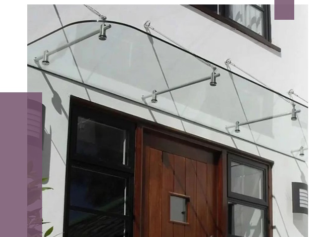 Стеклянные козырьки в Каспийске от 18835 руб. | ПРОЛЁТ-Ксп