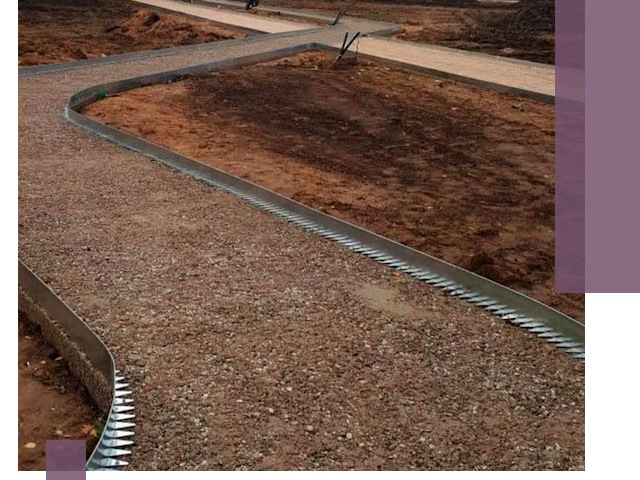 Металлические бордюры под ключ в Каспийске — изготовление и монтаж