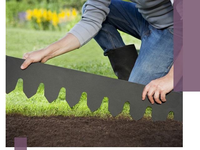 Металлические бордюры для газона в Каспийске — изготовление и монтаж