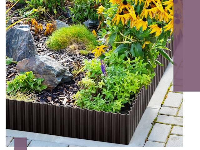 Металлические бордюры для клумб в Каспийске — производство и монтаж