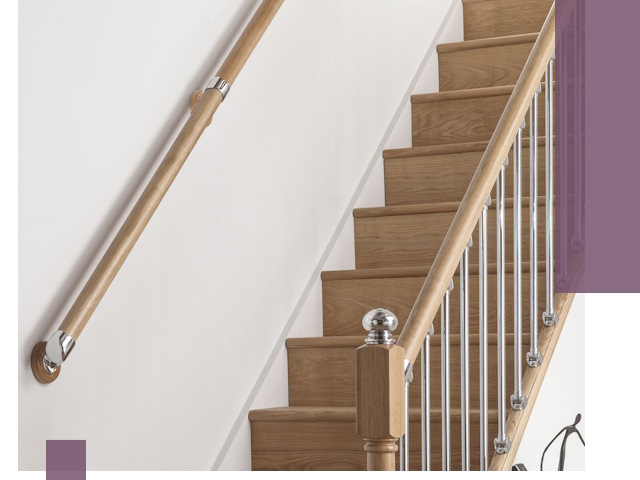 Пристенные поручни из стали и нержавейки под монтаж в Каспийске